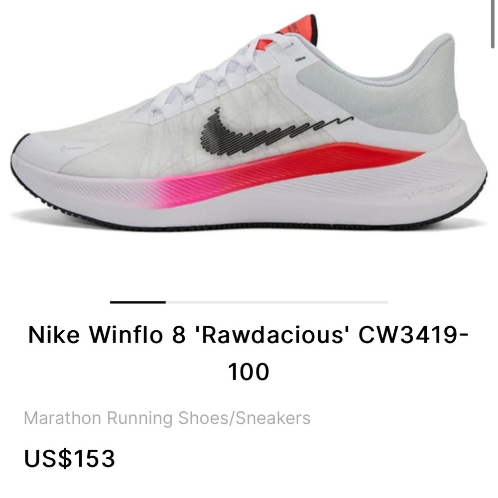 SOLDNike Zoom Winflo White n Pink